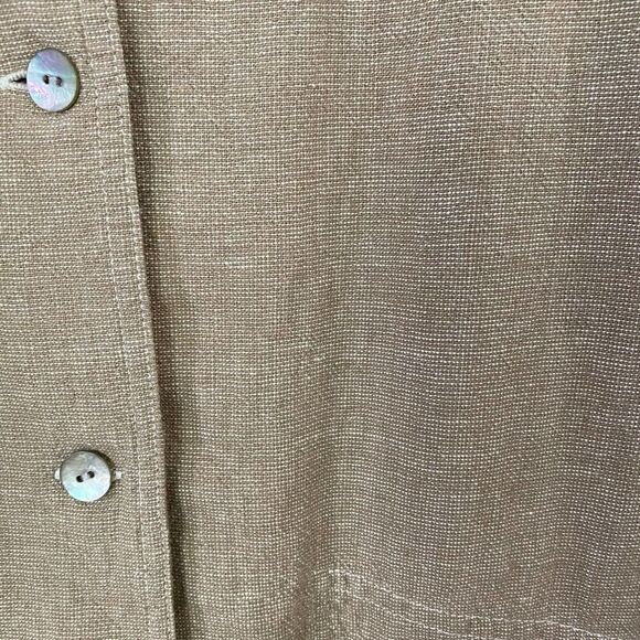 Chico's Design Linen Fringe Bottom Jacket Size 3 - Picture 7 of 7